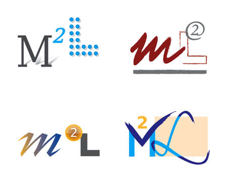 Set of Letter Icons M and L for Logo Designのイラスト素材