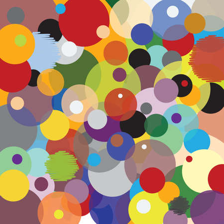 Pattern with Circles - Multicolored - Joyful Accumulation - Vectorのイラスト素材