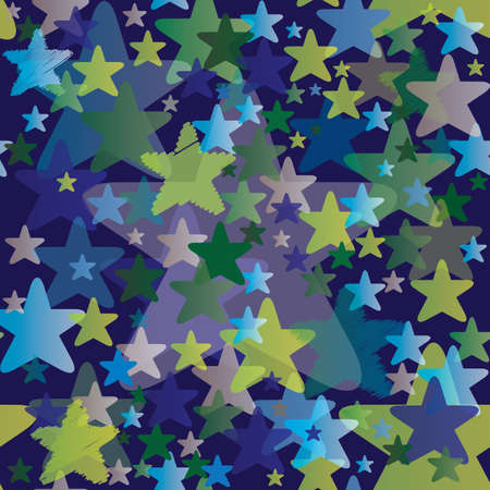 Seamless Pattern with Stars - Night Sky Background - Vectorのイラスト素材