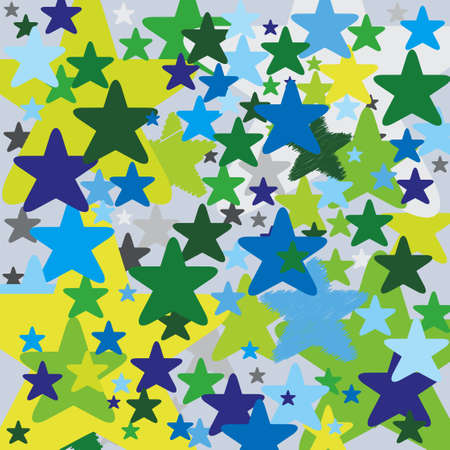 Seamless Pattern with Stars - Night Sky Background - Vectorのイラスト素材