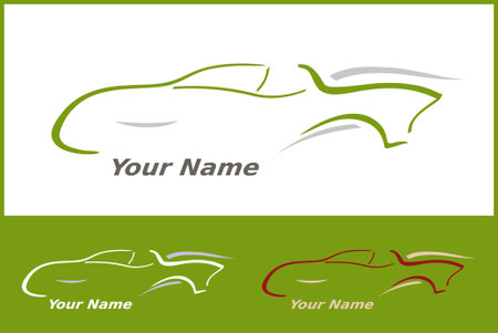 Car Vehicle Icon Illustration Drawing Vector - Dynamic silhouette - Isolated - Modern Designのイラスト素材