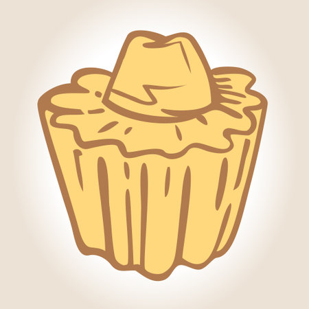 Bakery Illustration Pastry - French Specialties Digital Illustration Hand Drawn Image Yellow Crispy Gingerbread Vectorのイラスト素材