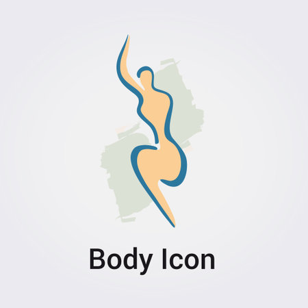 Woman Body Silhouette Isolated Icon Graphic Illustration Symbol Nature, Sports and Fitness, Logo for Business Colorsのイラスト素材