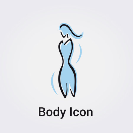 Woman Body Silhouette Isolated Icon Graphic Illustration Symbol Nature, Sports and Fitness, Logo for Business Colorsのイラスト素材