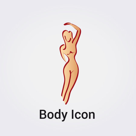 Woman Body Silhouette Isolated Icon Graphic Illustration Symbol Nature, Sports and Fitness, Logo for Business Colorsのイラスト素材