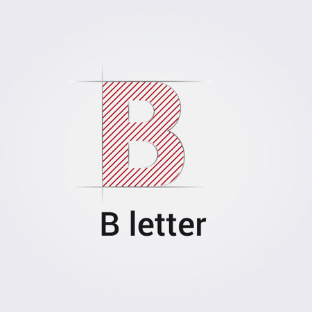 B Letter Icon Design Single Isolated Logo Design Brand Corporate Identity Various Colors Editable Template Vector Monogram Emblem Illustration Branding on Light Gradient Backgroundのイラスト素材