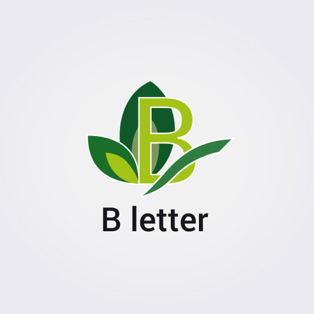 B Letter Icon Design Single Isolated Logo Design Brand Corporate Identity Various Colors Editable Template Vector Monogram Emblem Illustration Branding on Light Gradient Backgroundのイラスト素材