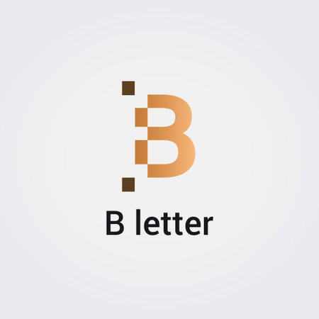 B Letter Icon Design Single Isolated Logo Design Brand Corporate Identity Various Colors Editable Template Vector Monogram Emblem Illustration Branding on Light Gradient Backgroundのイラスト素材