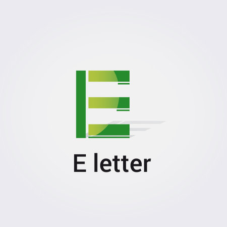 E Letter Logo Design Template. Initial Letter E Icon Vector Illustrationのイラスト素材