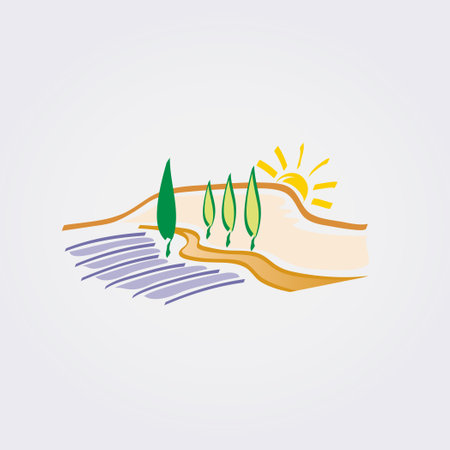 Agriculture vector logo design template. Agriculture icon. Agriculture logo design templateのイラスト素材