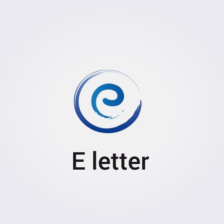 E letter logo design vector template. Initial letter E logo icon.のイラスト素材