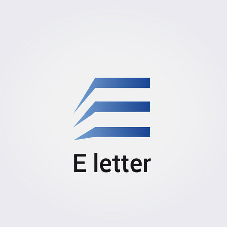 E Letter Logo Template vector icon element in trendy flat style - Vectorのイラスト素材