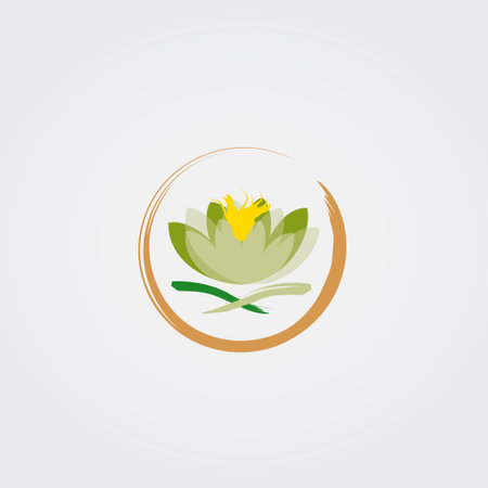 Lotus flower logo design template. Vector illustration. Lotus flower icon.のイラスト素材