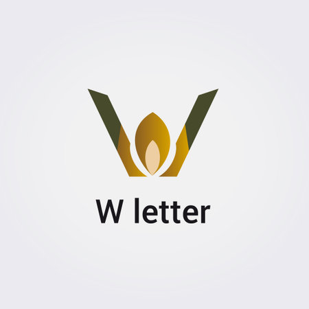 W letter logo icon vector design template elements. Initial W letter vector symbolのイラスト素材