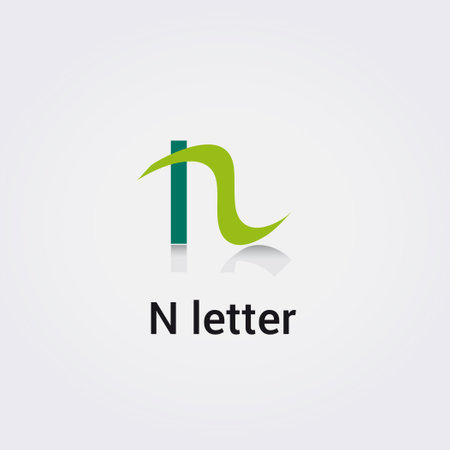 Letter N logo icon design template elements. Letter N vector sign.のイラスト素材