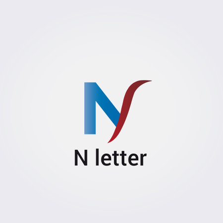 Letter N logo icon design template elements. Initial letter N vector icon.のイラスト素材