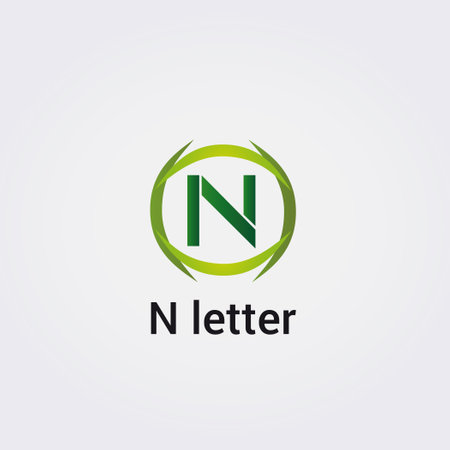 Letter N logo icon design template elements. Initial letter N vector logoのイラスト素材