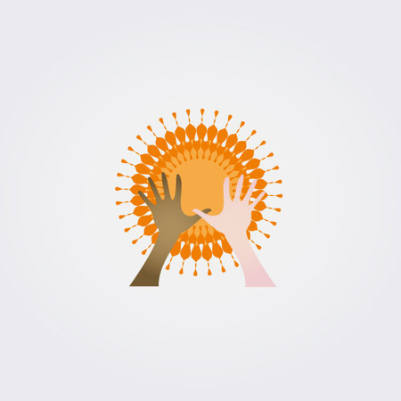 Handshake. Vector illustration, flat design. Isolated on white background.のイラスト素材