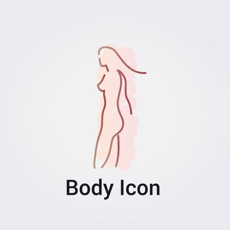Body care concept. Vector illustration of a silhouette of a woman.のイラスト素材