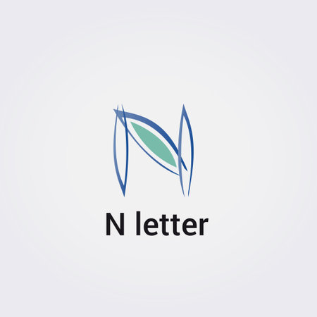 Letter N logo design vector template. Initial letter N logo concept.のイラスト素材