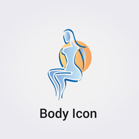 Vector logo for yoga studio, fitness center, health club, yoga studio, healthy lifestyleのイラスト素材