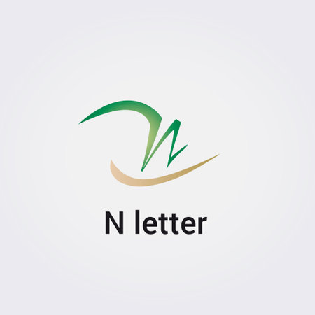 Letter N vector logo design template. Initial letter N vector logo design.のイラスト素材
