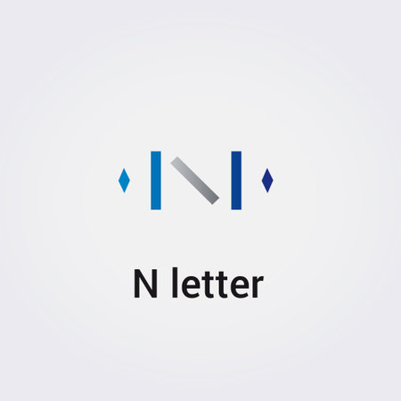 Letter N logo icon design template elements. Initial N letter vector symbolのイラスト素材