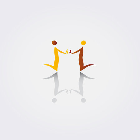 abstract logo design on white background, vector illustration eps10のイラスト素材