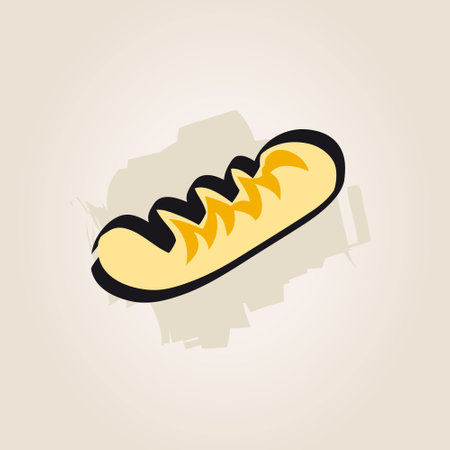 French baguette icon. Vector illustrationのイラスト素材