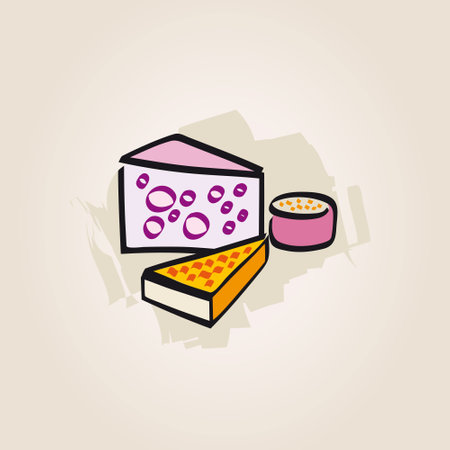 Cheese icon. Vector illustration in flat style for your design.のイラスト素材