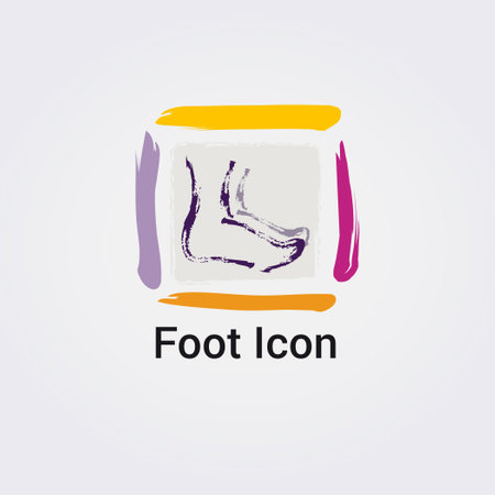 Soccer logo design template. Foot care vector icon. Foot massage symbolのイラスト素材