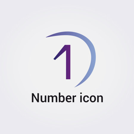 Number 1 logo icon vector design template elements. Logotype concept iconのイラスト素材