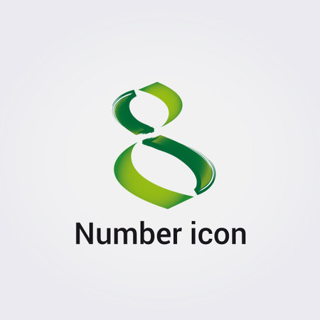 Number 8 logo design vector template. Number 8 icon vector illustration.のイラスト素材