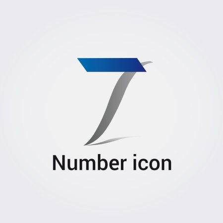 Number 7 logo icon design template elements. Initial letter T vector iconのイラスト素材