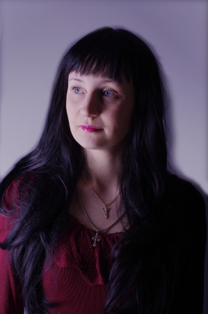 girl with long black hairの写真素材