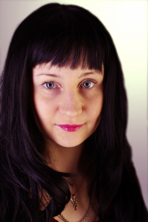 girl with long black hairの写真素材