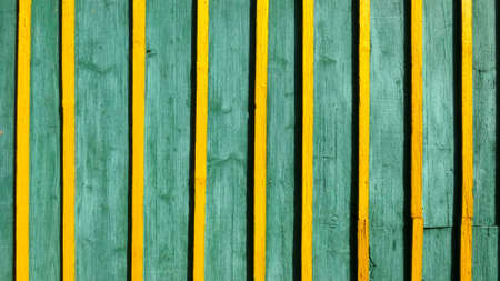 Boards of green and yellow color.の写真素材