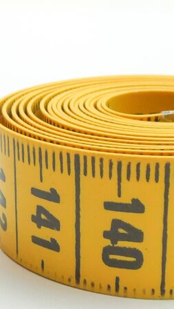 Measuring tape isolated on white background.