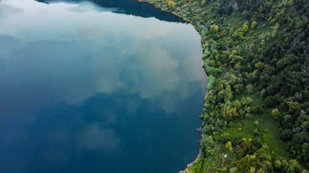 Scenic sight in Scanno lake, province of L'Aquila, Abruzzo, central Italy.