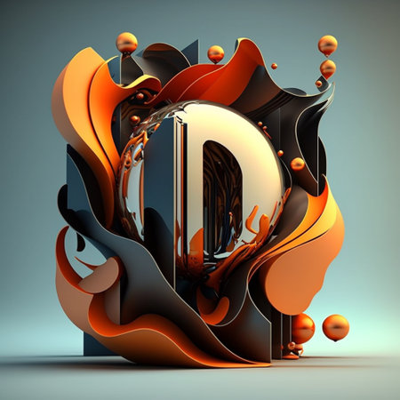 Abstract 3D Renderの写真素材