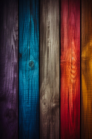 Colorful background of wood grain in minimal style. Generative AIの素材