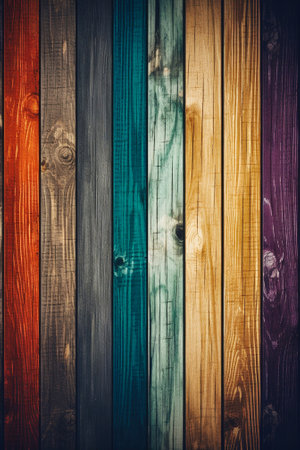 Colorful background of wood grain in minimal style. Generative AIの素材