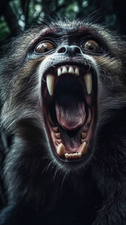 Mesmerizing scary Animal Photography. Generative AIの素材