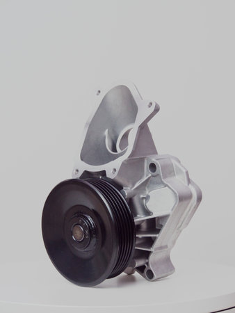 Water pumps motor for car isolated on white background Image.