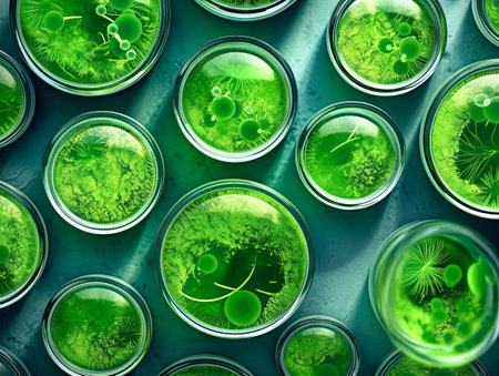 Algae microalgae macro. biotechnology scienceの素材