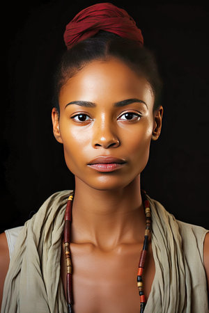 portrait of a black woman.の素材