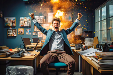 meditation at work.の素材