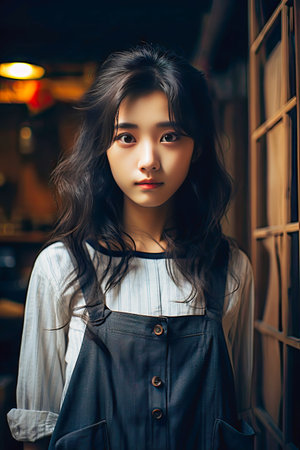 Attractive woman. Beautiful woman, portrait close up. Gorgeous woman blue eyes, perfect skin, plump lips. Beauty face. Fashion portrait. Beauty model girl with curly hairstyle. Woman face close.の素材