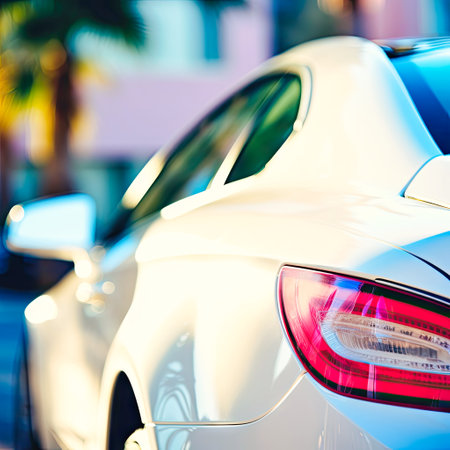 fragments of a white modern car.の素材