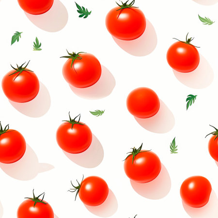 tomatoes with shadow pattern banner wallpaper simple.の素材